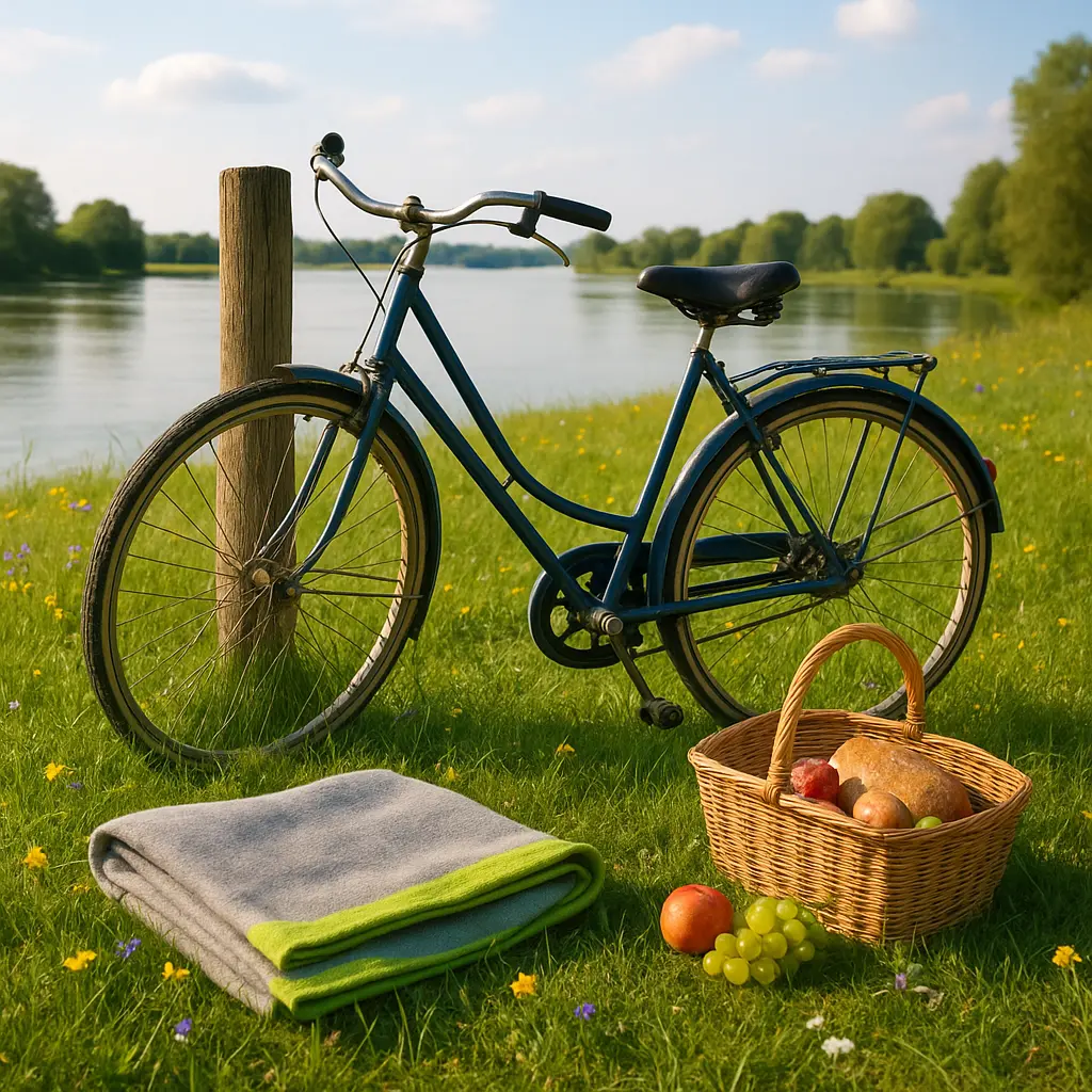 Picknick-Radtour an die Donau bei Donauwörth